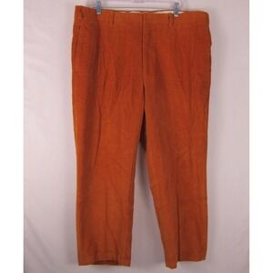 Ben Silver Charleston Corduroy Pants Mens (38x25) Orange Cuffed Hem Italy